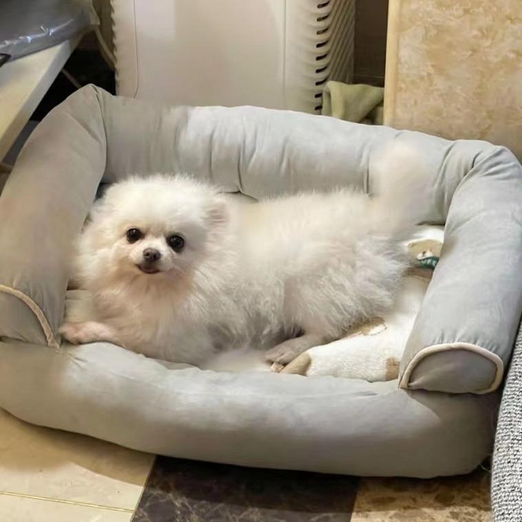 Новая большая кровать для собак, утолщенная теплая нескользящая подушка, универсальная съемная и моющаяся четырехсезонная будка для домашних животных