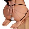 The bell will ring sexual interest thong women's open crotch underwear free easy chain binding see-through outfit