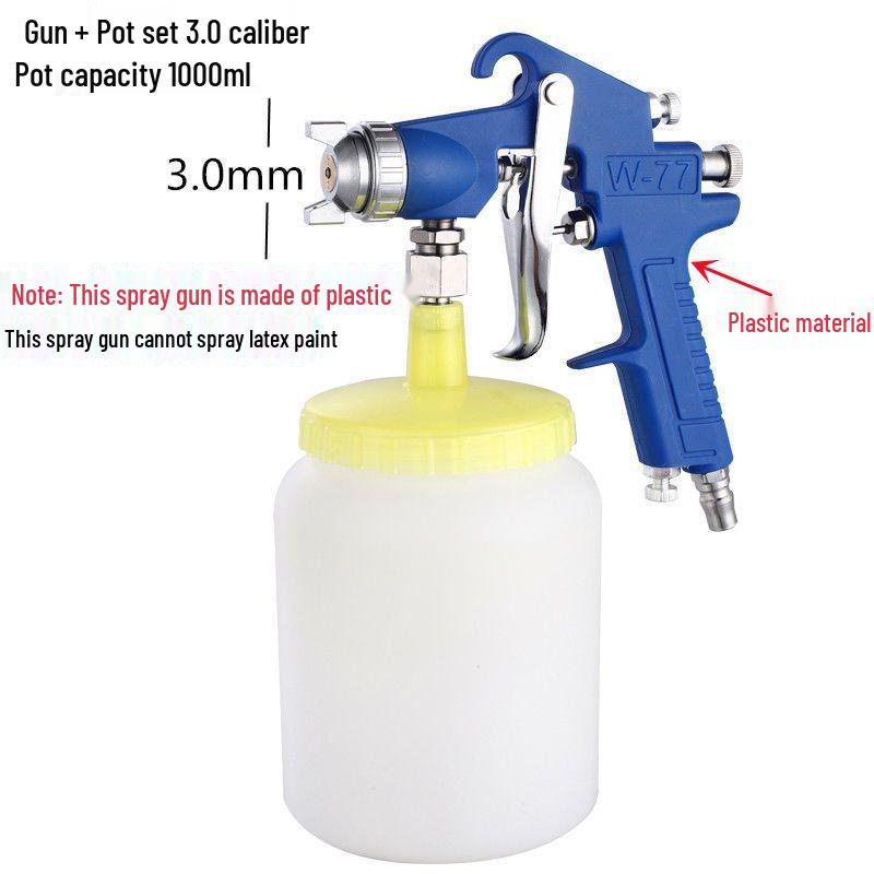 F75 High Atomization Latex Paint Sprayer for Furniture and Cars - Pneumatic Spray Gun with Lower Cup.