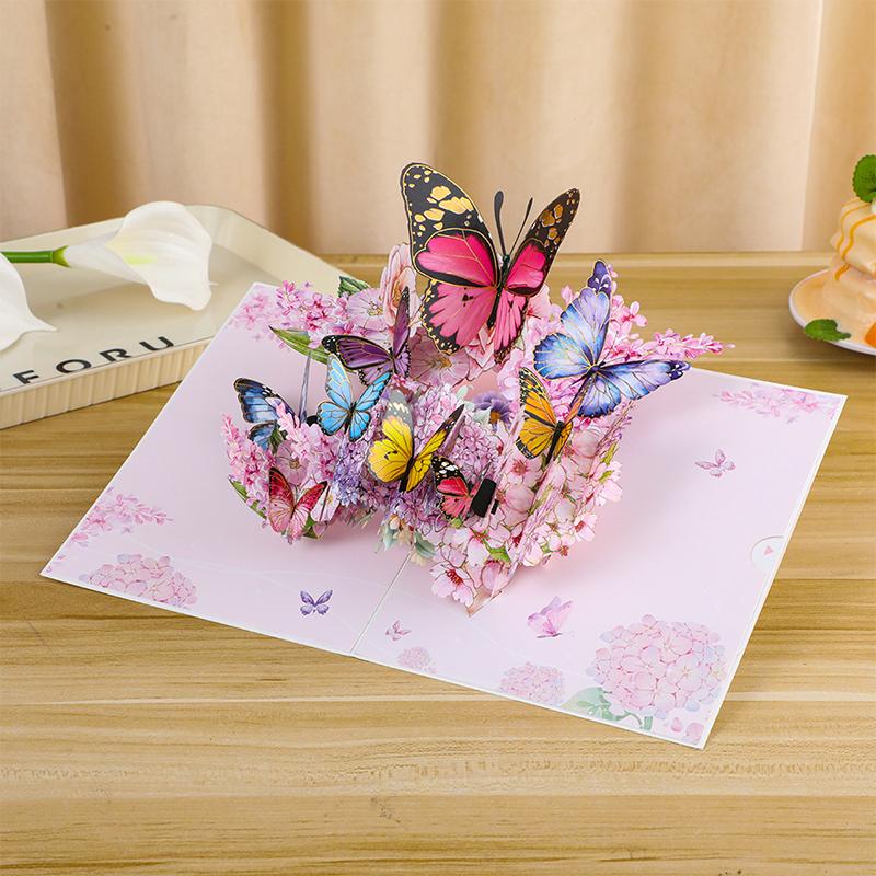 3D Butterfly Pop Up Greeting Cards Postcard For Valentine'S Day, Mother, Anniversary, Wedding Invitation Greeting, Birthday Gift