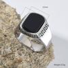 R3509 Мужские высококачественные кольца из нержавеющей стали 316L с ониксом и золотым покрытием, классические, трендовые ювелирные изделия