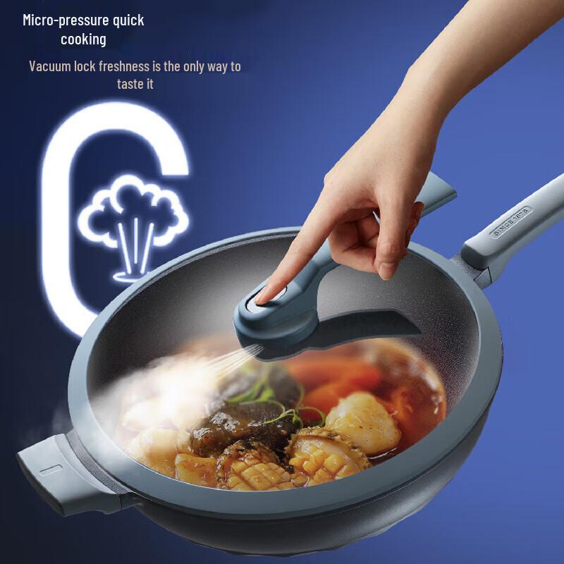 ASD 30cm Blue Diamond Titanium Non-stick Wok