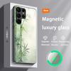 Design Ink Bamboo Painting Hot Phone Case For Samsung S26 S25 S24 S23 S22 S21 S20 Plus Ultra Glass Magnetic Case