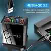 Hyper Charge Pro, 4-портовый концентратор Quick Charge 3.0 с контролем температуры и быстрой зарядкой, USB-штекер Быстрая зарядка Стандарт ЕС/США/Великобритании