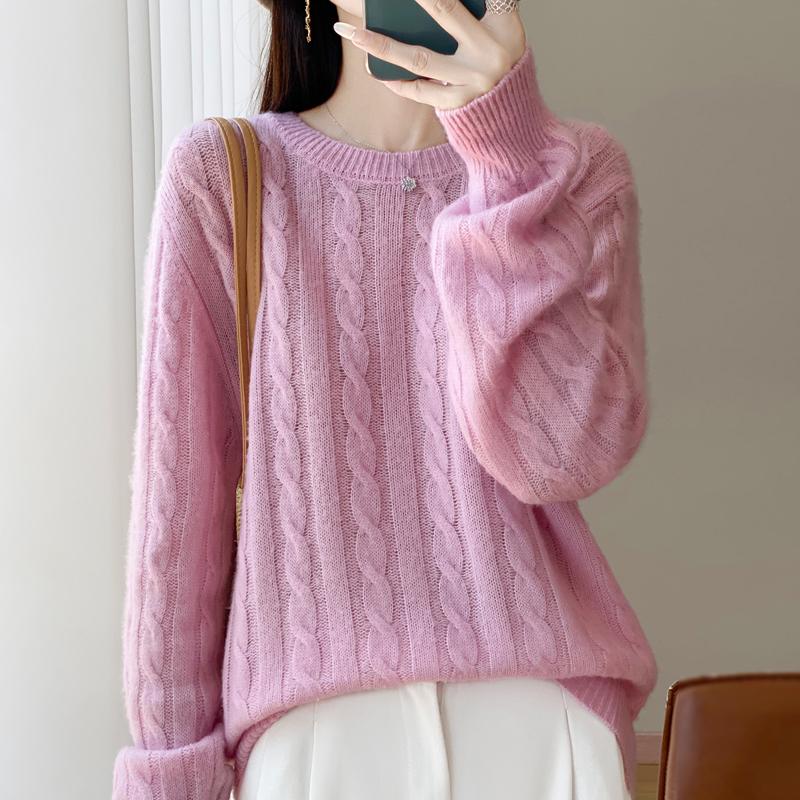 Женский кашемировый свитер Qinghe кашемир 30% кашемир 70% шерсть осенне-зимний пуловер теплый и модный