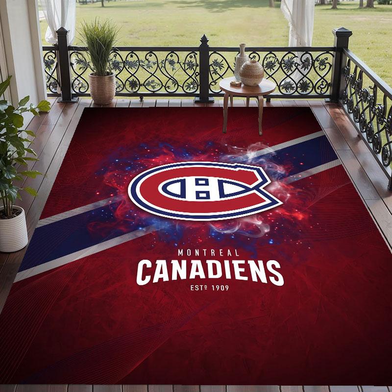 Soft Floor Carpet Montreal Canadiens Pattern Area Rug Decorative Mat For Home Room Decoration
