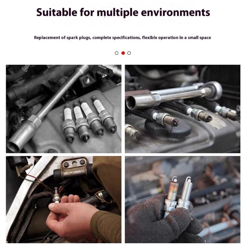 Magnetic Swivels Spark Plugs Socket Kit 14mm and 16mm Thin Wall 3/8Inch Drive Automotive Repair Tool