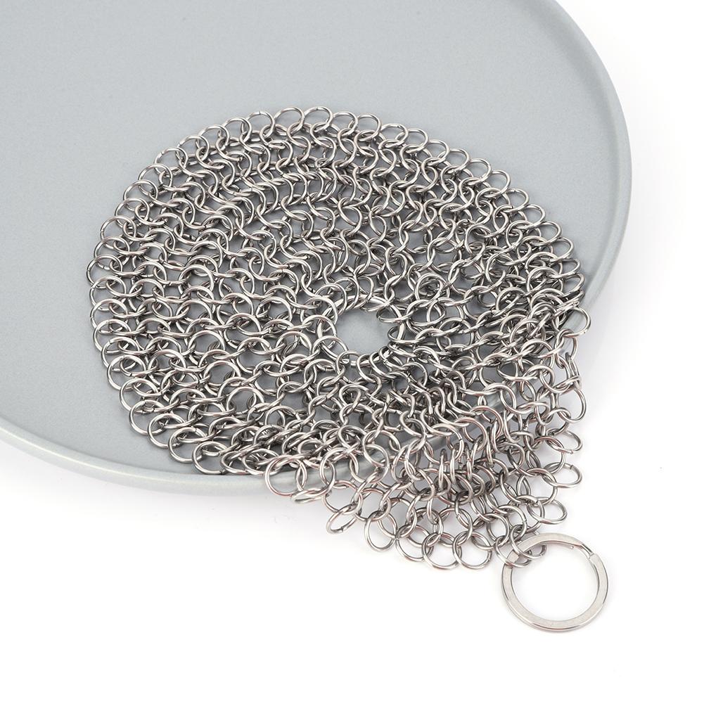 Iron Cleaner with Hanging Ring Pot Pans Cleaning Scrubber Stainless Steel Cookware Rust Remover Scraper for Iron Pans