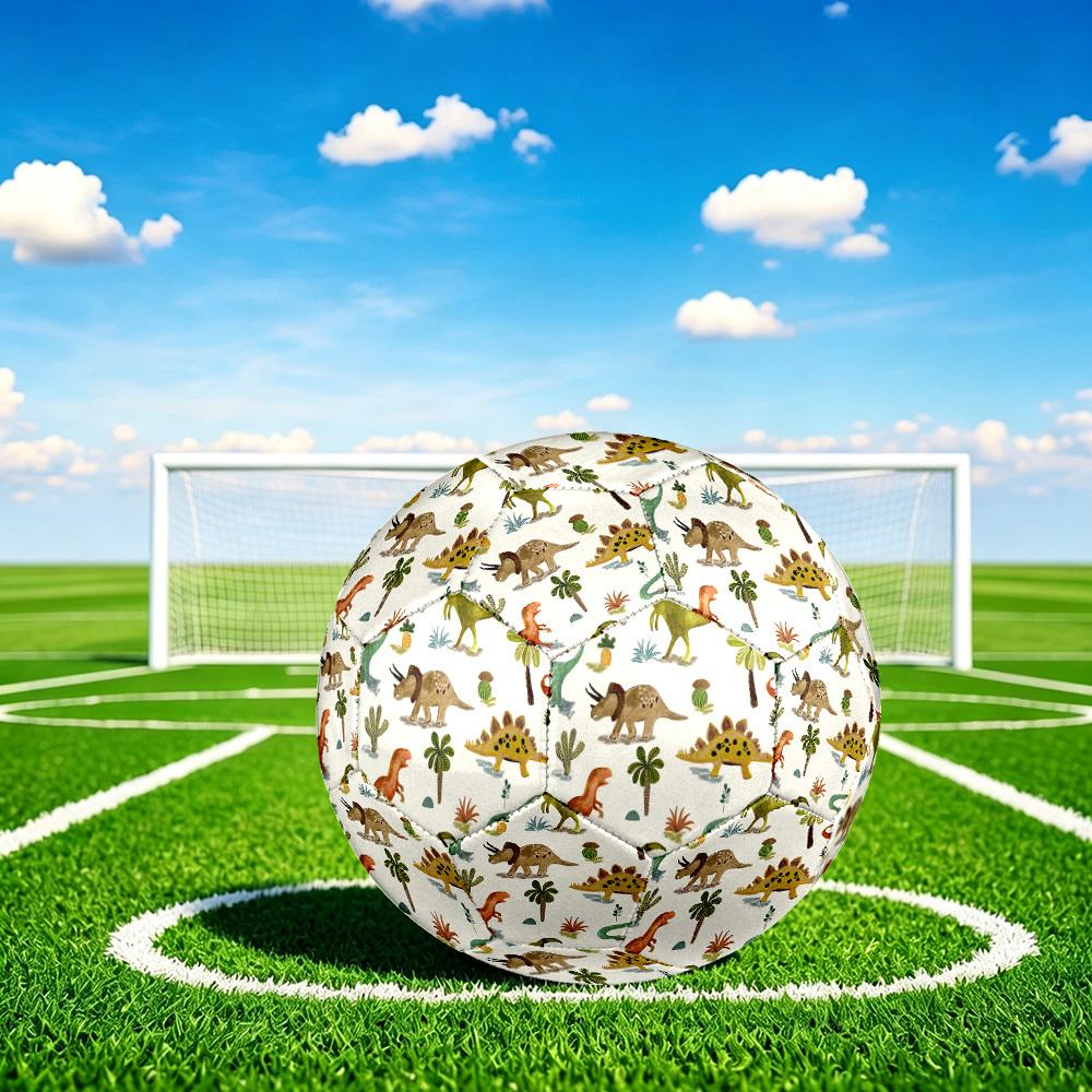 1pc Dinosaur Adventure Size 5 Soccer Ball Professional Match Training Football Indoor &Outdoor Sports Ball Lightweight Durable c6578