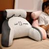Bed Rest Reading Pillow with Arm Support Cartoon Print Detachable Backrest Support Sofa Couch Pillow,Waist Pillows