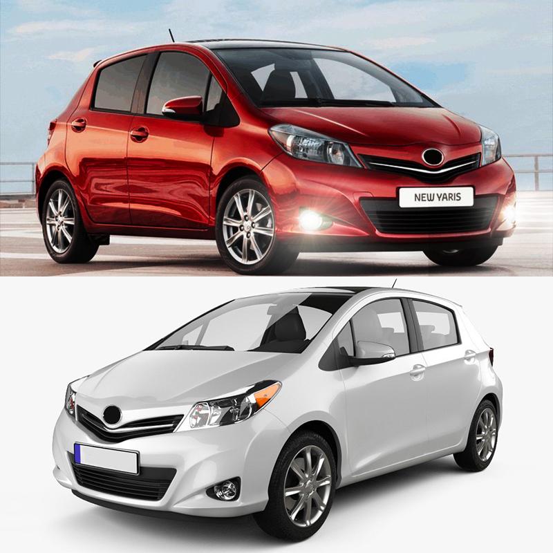 Светодиодные противотуманные фары дневного света для Toyota Yaris Hatchback DRL 2012 2013 2014 белые желтые водонепроницаемые провода реле