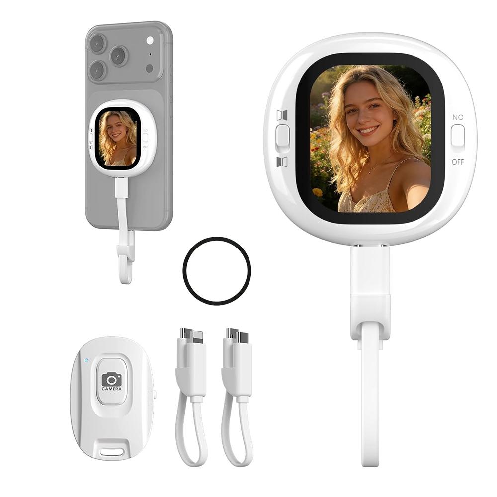 Проводной монитор с экраном для селфи заднего вида с Bluetooth-пультом, магнитный, Plug & Play для iPhone (Не поддерживается для Android)