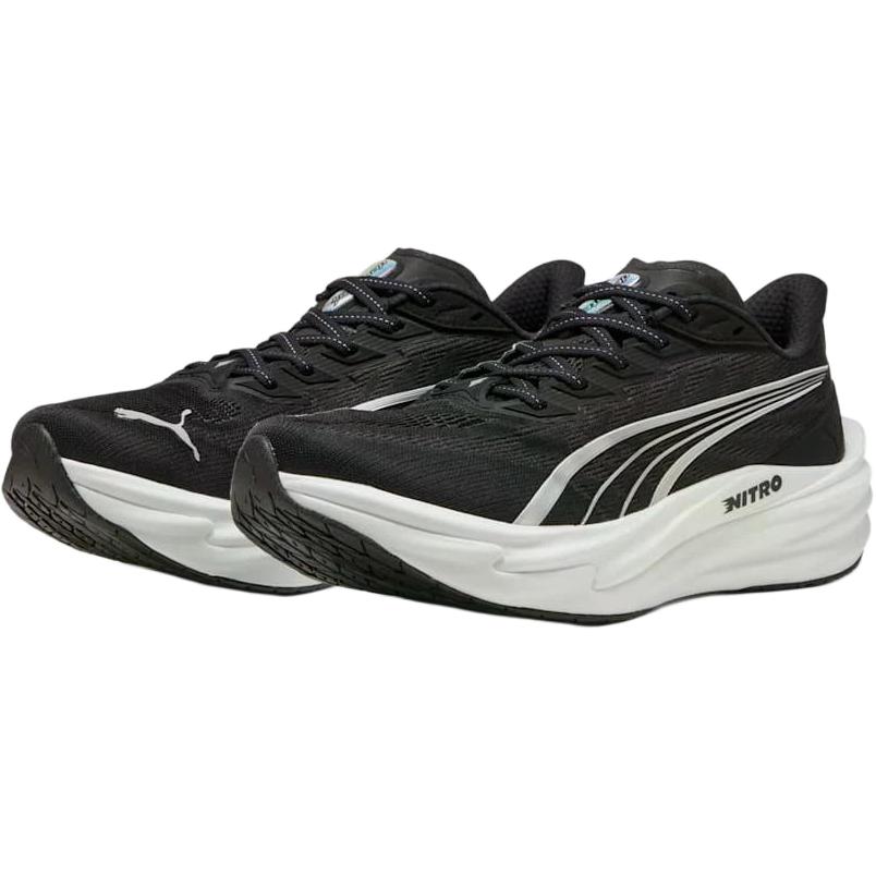 Puma Deviate Nitro 4 Wide Удобные Беговые Кроссовки Мужские кроссовок Черный 31290101