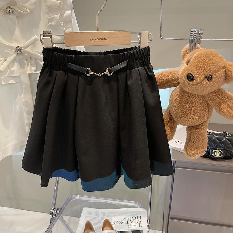 Весна 2024 Рубашка для девочек с оборками в стиле французской принцессы, с длинным рукавом и манжетами-раструбами