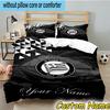 Custom Name Sturm Graz Football Crest Bedding Set 3PCS Duvet Cover Closure Includes 1 Duvet Cover & 2 Pillowcases for All Seasons Bedroom Decor