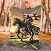 Cross Templars Knight Flannel Blanket Soft Warm All-Season Throw, Design for Camping, Car Travel, Hiking Sofa, Bed, Office Perfect Gift for Parties