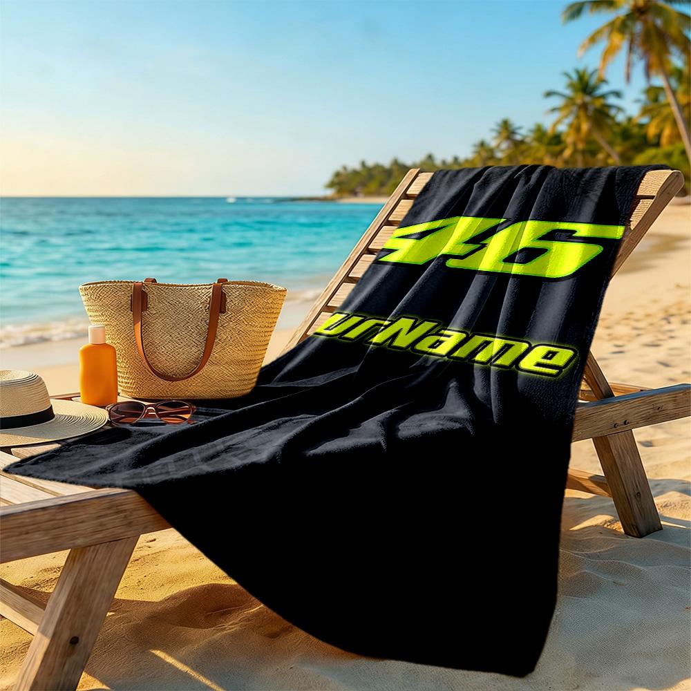 Doctor46 Customize Your Name Beach Towel Quickdry Soft Microfiber Perfect For Traveling Yoga Camping And Swimming