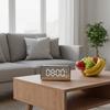 Digital Display Bluetooth Speaker Stereo Sound LED Mirror Clock Creative FM Radio  Desktop