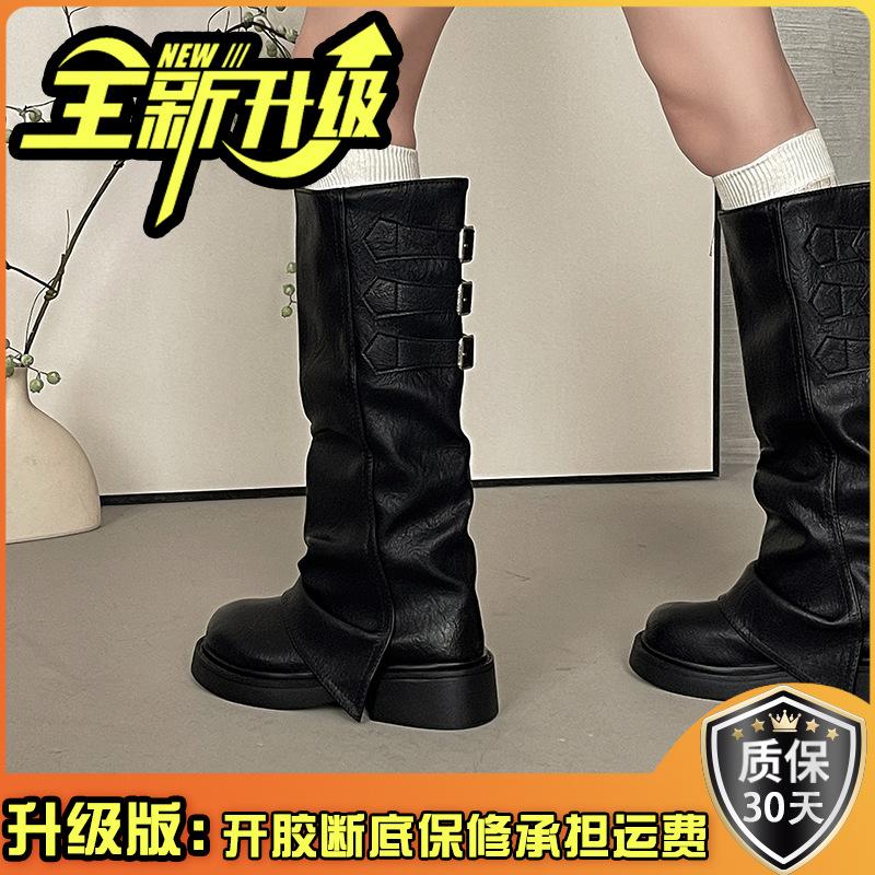 Европейские и американские спайс-герлз на толстой подошве, уличный универсальный стиль, мятые женщины, осенне-зимняя мода, ретро-дизайн, стиль для путешествий, мода бо