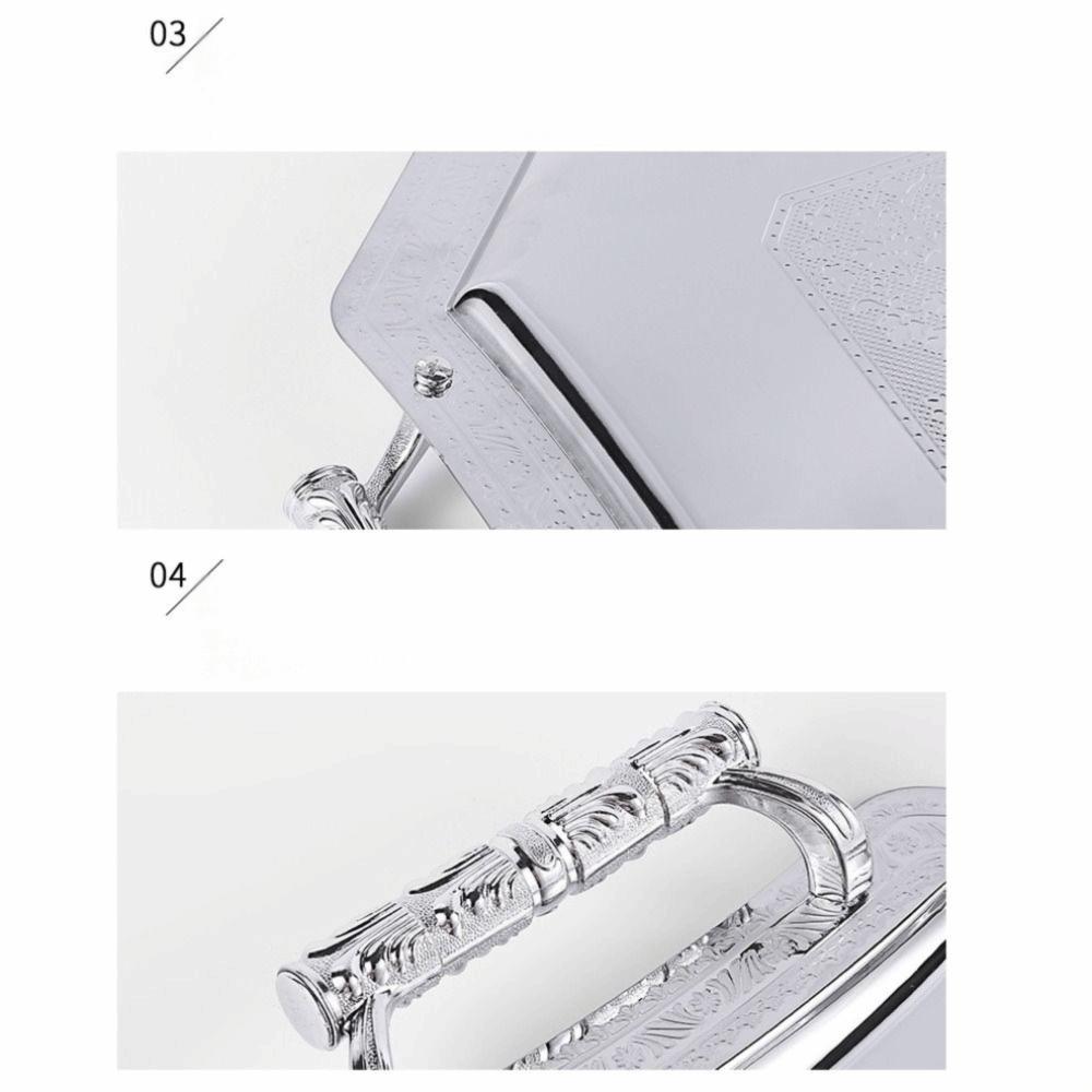 Vintage Stainless Steel Storage Tray European Style Candy Dessert Plates Serving Tray  Cafe Shop