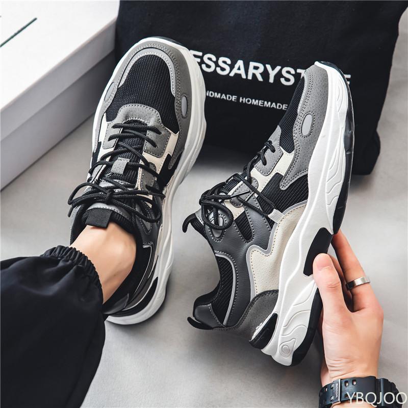 Fashion Summer Men's New Mesh Breathable Trendy Versatile Sports Leisure Shoes Running Height Increasing Wear-resistant Shoes