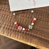Lovely Apples Bracelet with Brown Cord Fashion Accessory for Girls Parties and Gifts