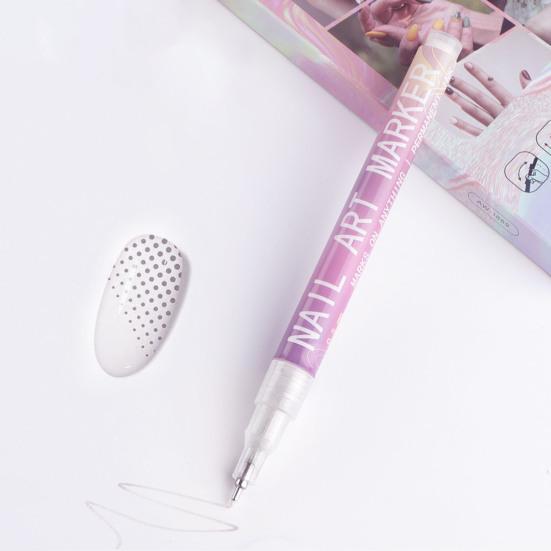 1 набор 12 цветов ручки для нейл-арта DIY гель-нейл-арт акриловые маркеры для рисования