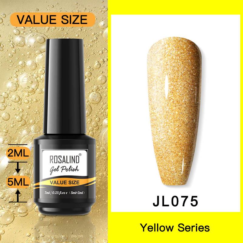 ROSALIND 7ml Soak Off Гель-лак яркий для дизайна ногтей LED / УФ-лампа