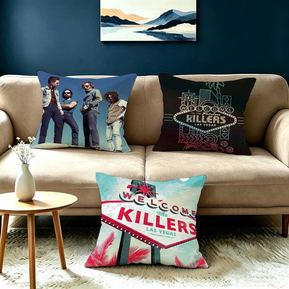 Rock Band TThe Killers Square DoubleSided printed Pillow Case Bedroom Bedside Pillow Sofa Cushion Cover
