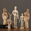 Figure Sketch Model Joints Can Be Moved Art Cartoon Sketch Human Figure Model Wooden Hand Tabletop Decoration