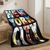 New York City Landmark Print Blanket bedroom Blanket for Livingroom Couch lunch break Soft throw for Friend's festival Gift