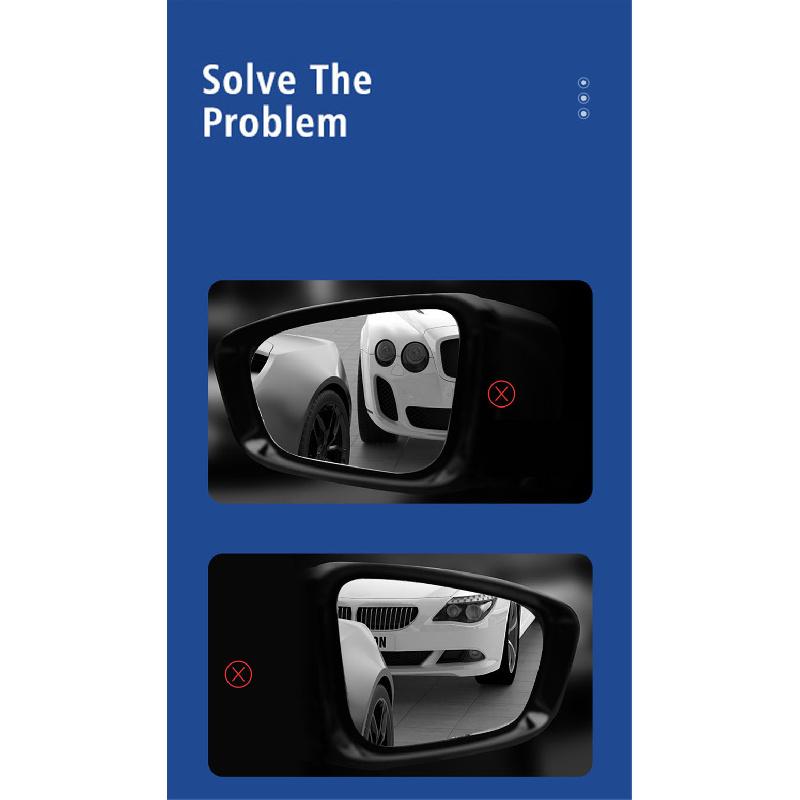 Новое 2X Универсальное автомобильное зеркало мертвой зоны Широкое тройное зеркало Регулируемое зеркало заднего вида