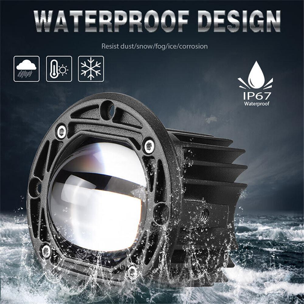 2x 3 Inch Led Work Light Flush Mount Driving Light Fog Lights For Pickup SUV ATV