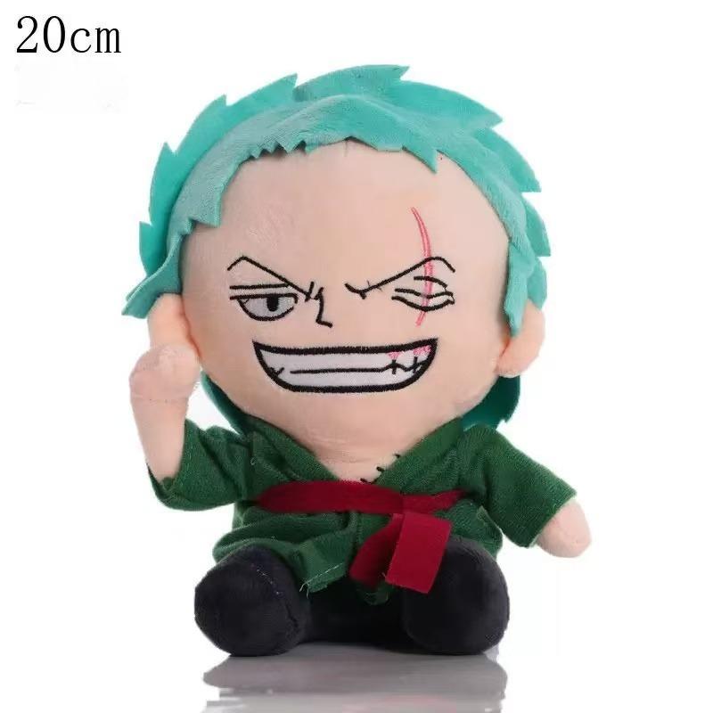 Original 20CM One Piece Anime Figures Plush Toys Luffy Zoro Toys Cartoon Plushie Stuffed Dolls Kids Birthday christmas Durable Gifts