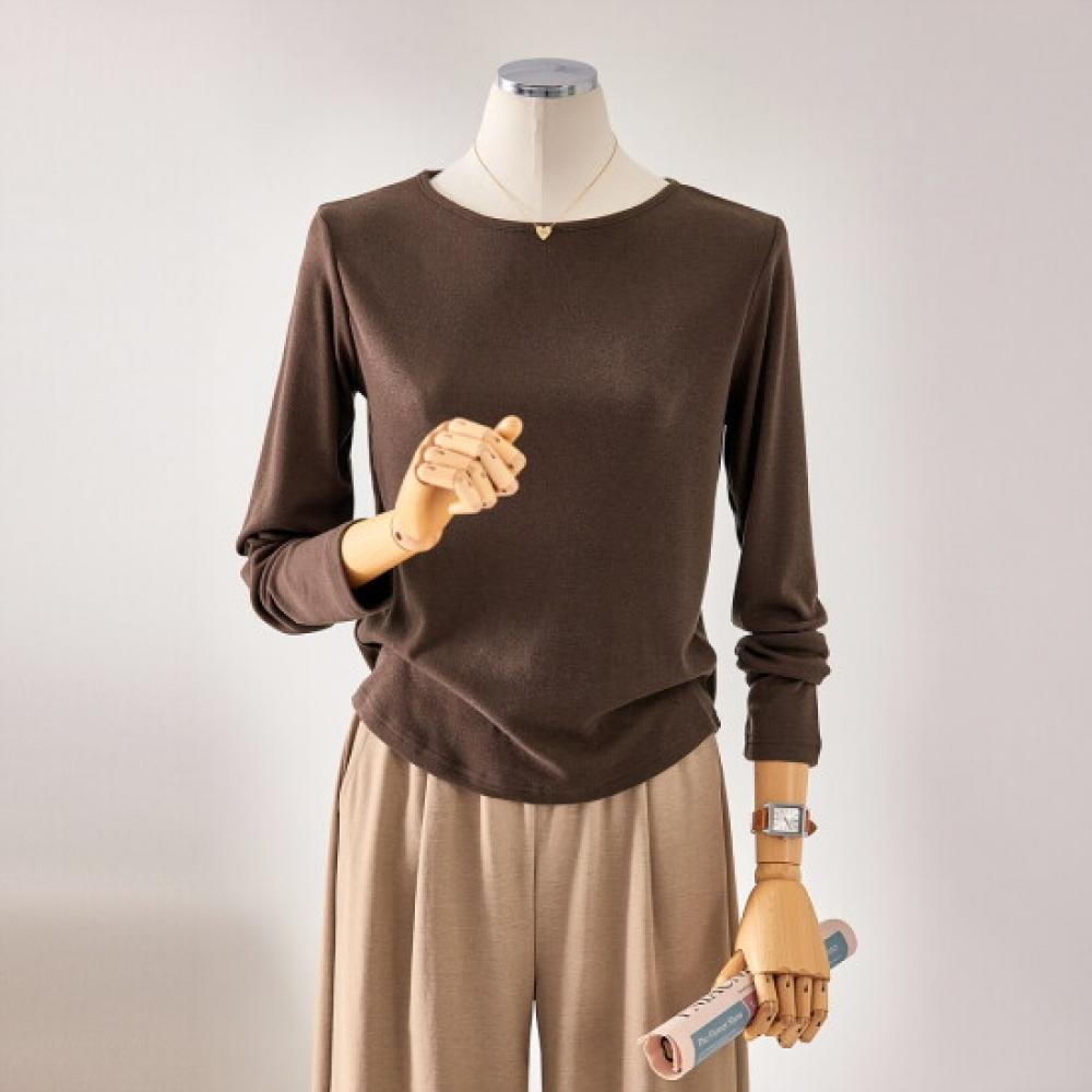 CusTomable Wide Neck Slim Long Sleeve T shirT T2608Ts119c