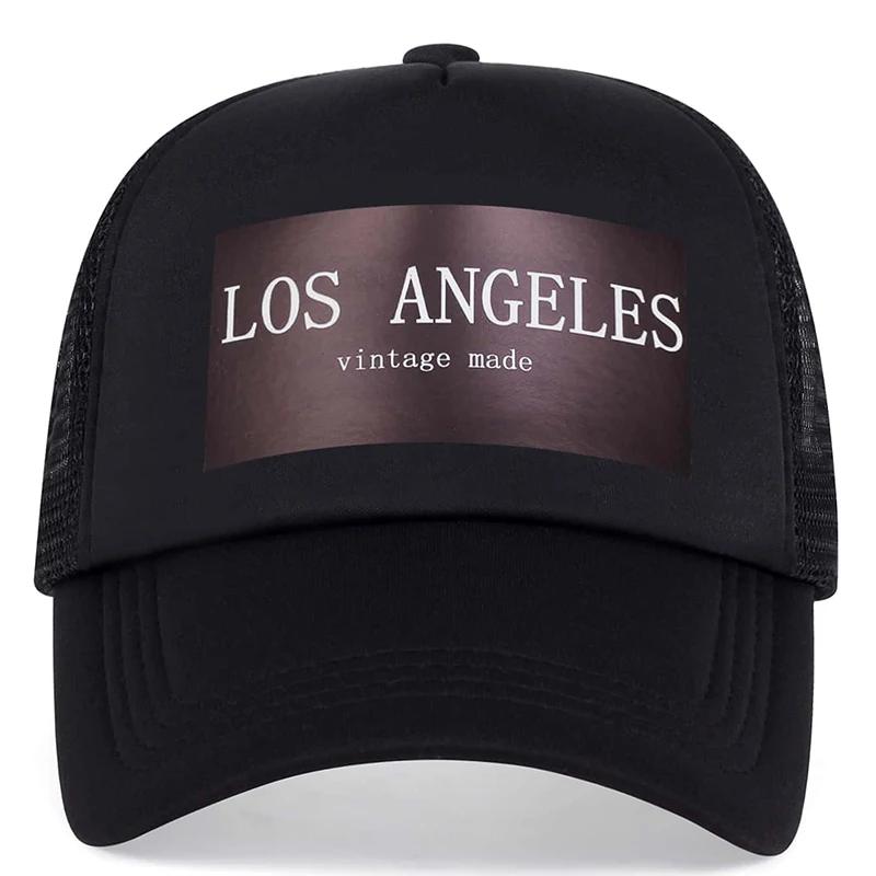 Unisex Los Angeles Print Baseball Net Caps Spring Summer Outdoor Sunscreen Hat Adjustable Casual Trucker Hats