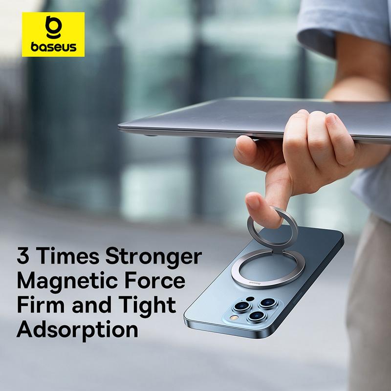 Baseus Магнитный держатель для телефона, подставка для мобильного телефона, держатель для кольца на палец, поддержка iPhone 14 13 Pro Max, аксессуары для Samsung