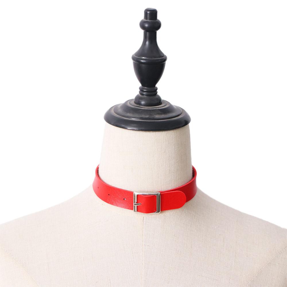 Quality Trendy Punk Belt Collar Harajuku PU Leather Jewelry Fashion Accessories Necklaces Choker