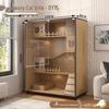 Super Large Indoor Wooden Cat Villa & Tree with Integrated Nest and Cabinet