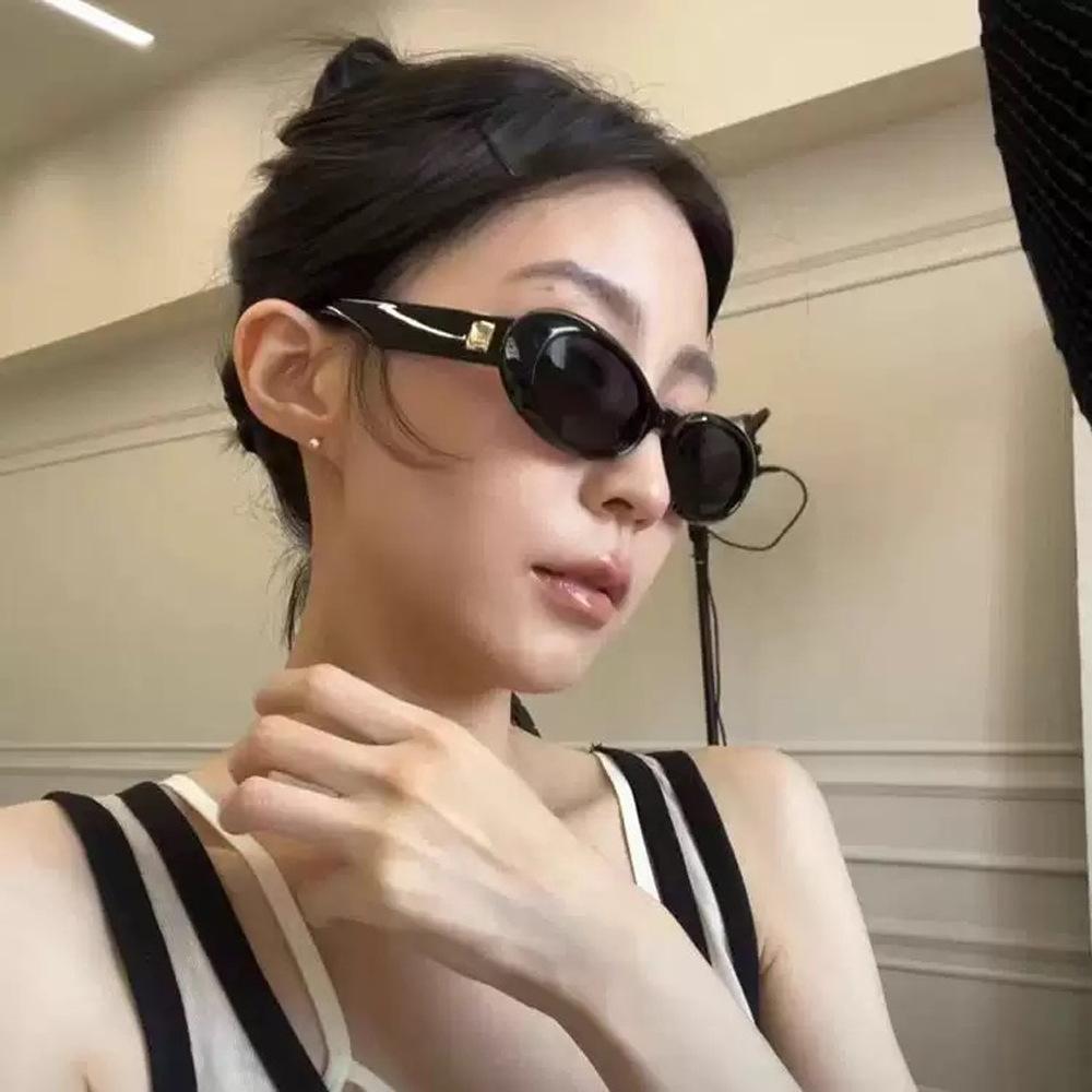 Европейские и американские очки «кошачий глаз» с маленькой оправой, эллиптические, устойчивые к УФ-лучам, солнцезащитные, для туристов, для уличной фотографии