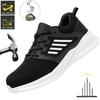 Safety Shoes Men'S Work Boots Steel Toe Cap Puncture-Proof Indestructible Security Work Shoes Light Comfortable Sneakers