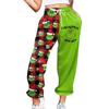 Женские повседневные модные рождественские принтованные повседневные спортивные брюки с эластичной талией и завязками на шнурке