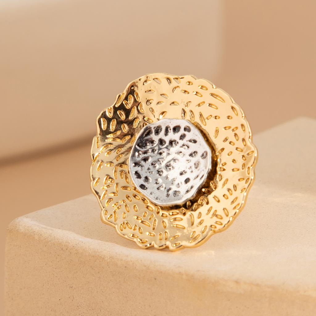 Повседневный стиль круглое полое кольцо из сплава старинный золотой цвет модные нерегулярные винтажные цветочные геометрические кольца на костяшки пальцев