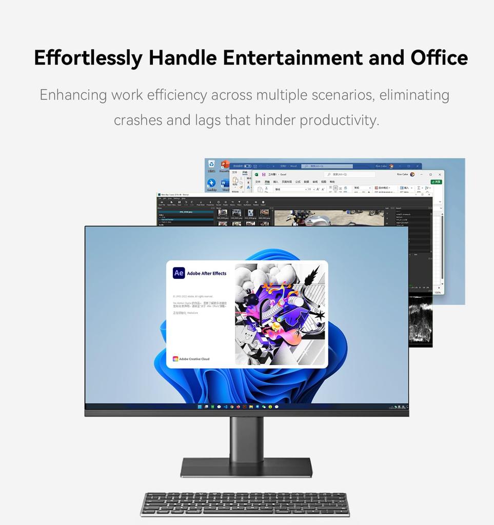 Beelink Ryzen 7735HS mini power 24 ГБ DDR5 RAM 500 ГБ SSD небольшой ПК с двумя улучшенными функциями охлаждения и 2 экранами одновременно, встроенный M.2 PCle4.0 4,75 ГГц