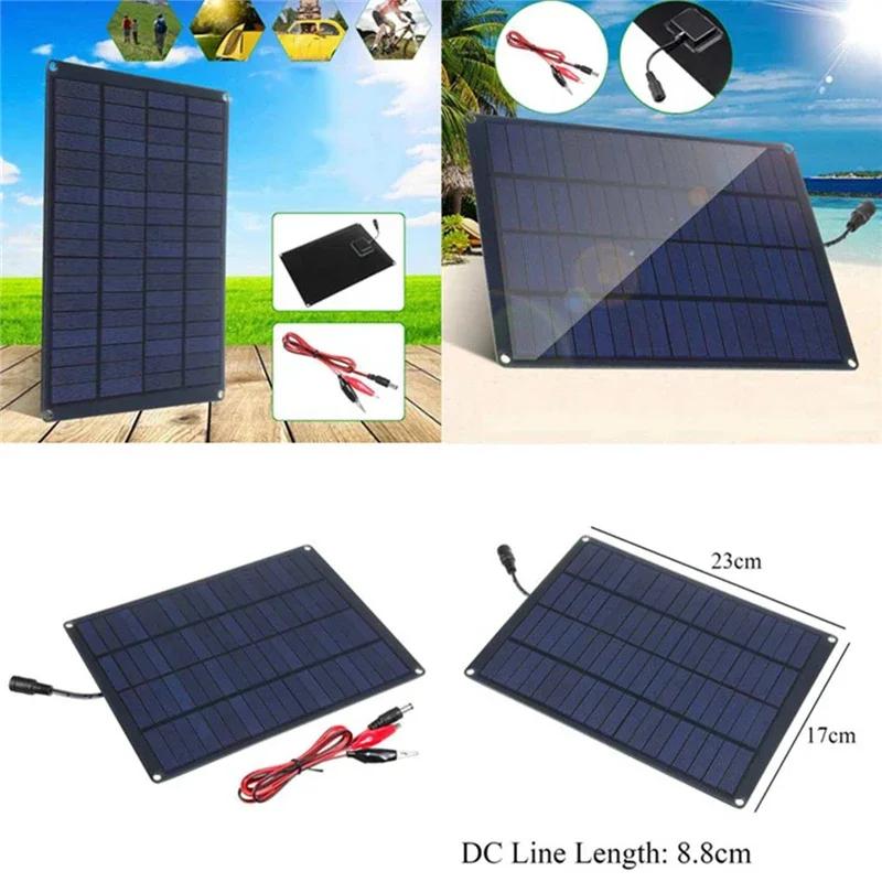 30W Solar Panel+20A/30A/60A Charge Controller&Clip Set 12V Battery Charger Energy Charging Plate Power Bank for Car Home Travel