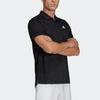 Adidas Polo Shirts Men's Black Polo Collar Moderate Straight Fit HS3236