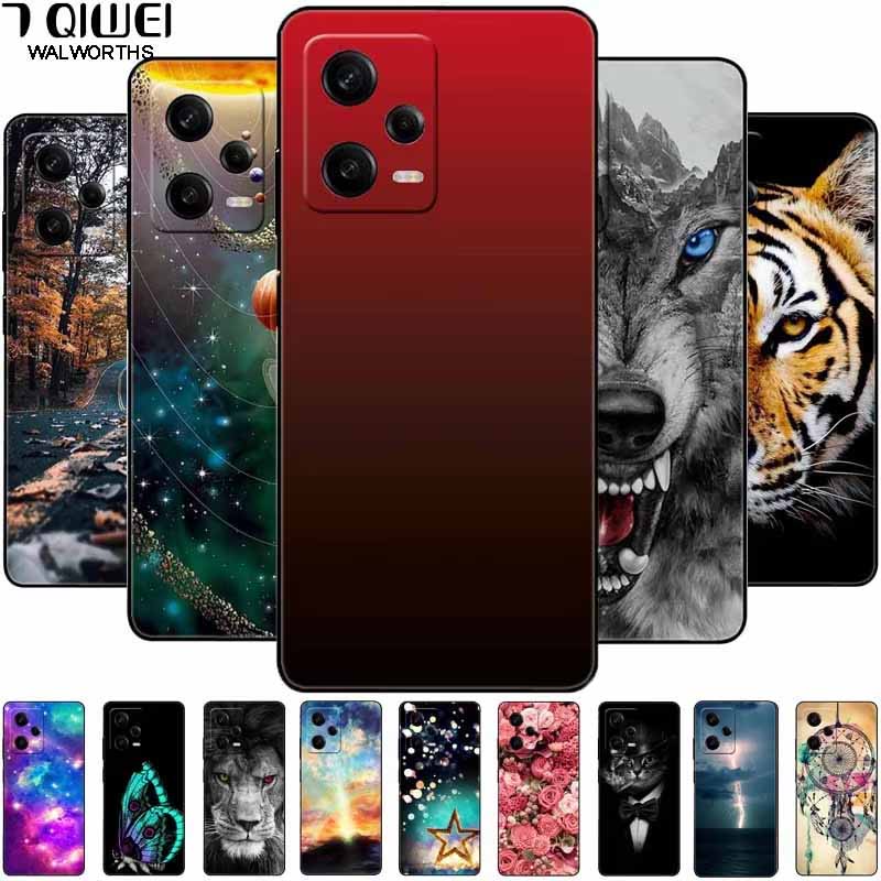 Чехол для Redmi Note 12 Pro 5G Чехлы Note12 ТПУ Черный Силиконовый Звездный Чехол для Xiaomi Redmi Note 12 Pro+ 5G Plus Мультяшный Мягкий