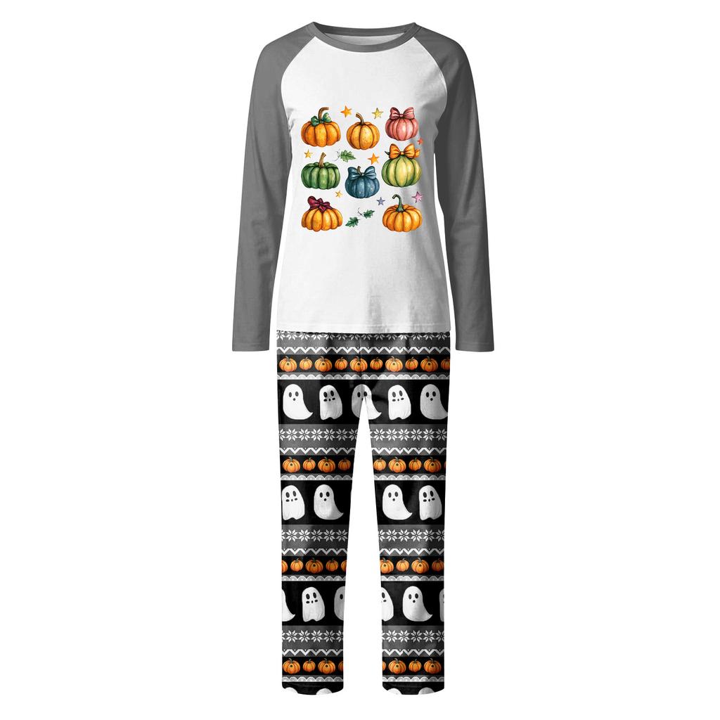 Halloween Day Prints Family Matching Long Sleeve Tops+Pants Set Family Matching Sets