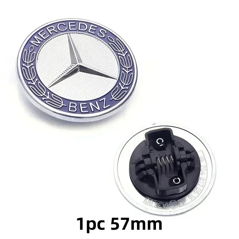 VLRCX1 2025 Car For Mercedes benz AMG 1Pcs Car Metal Flat Hood Emblem Front Badge Logo Sticker For Mercedes Benz W212 W213 W205 W177 W2