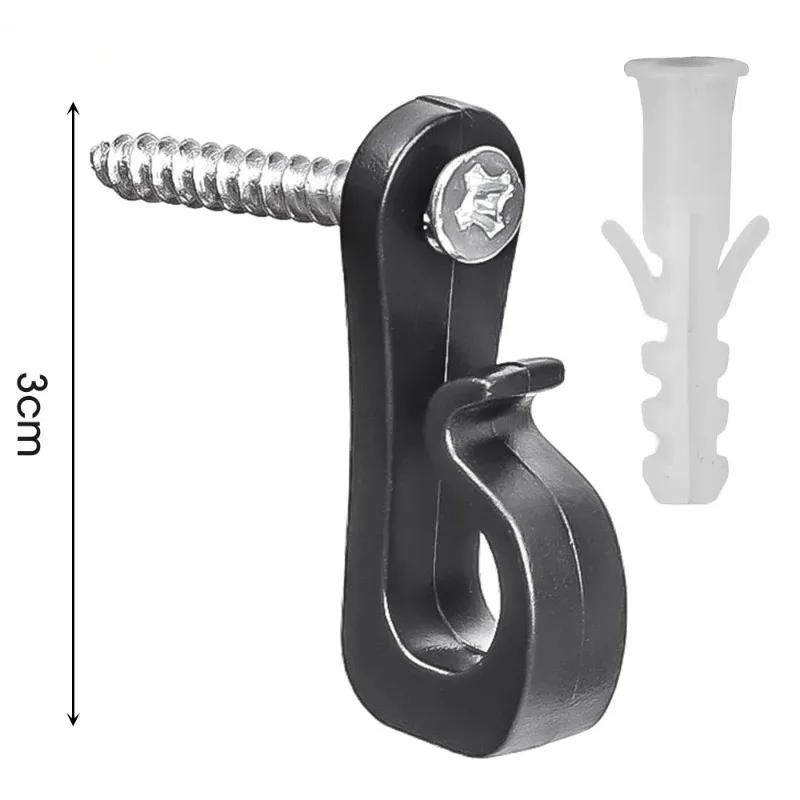 30/1 шт Q-образных крючков для гирлянд, подвесных многоцелевых потолочных крючков для шкафов с растениями и винтами, для домашнего использования на открытом воздухе